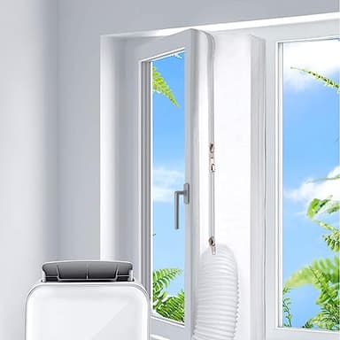 400cm Kit Calfeutrage Climatiseur Mobile Kit Fenêtre Climatiseur Mobile Kit Calfeutrage Climatiseur Porte Fenetre Joint de Fenetre Climatisation Climatiseur Fenetre Calfeutrage Fenetre Climatiseur