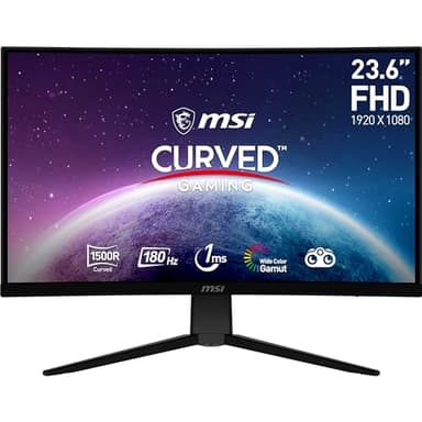 MSI G2422C Écran gaming incurvé FHD de 23,6 pouces - dalle VA 1500R 1920 x 1080, 180 Hz / 1 ms, Adaptive Sync - DP 1.2a, HDMI 2.0b CEC
