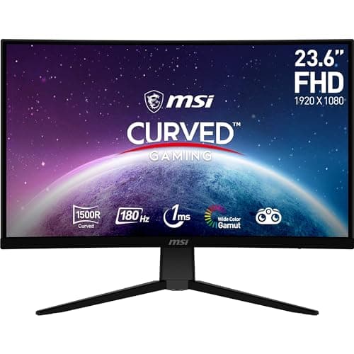 MSI G2422C Écran gaming incurvé FHD de 23,6 pouces - dalle VA 1500R 1920 x 1080, 180 Hz / 1 ms, Adaptive Sync - DP 1.2a, HDMI 2.0b CEC