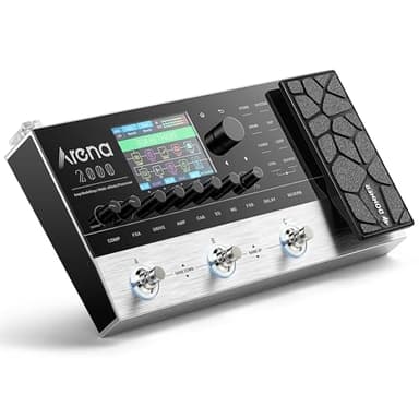 Donner Arena2000 Pédale multi-effets, 278 effets, 100 IR, boucle des années 60, boîte à rythmes, pédale de guitare à modélisation d'ampli, prise en charge XLR, Bluetooth, entrée MIDI