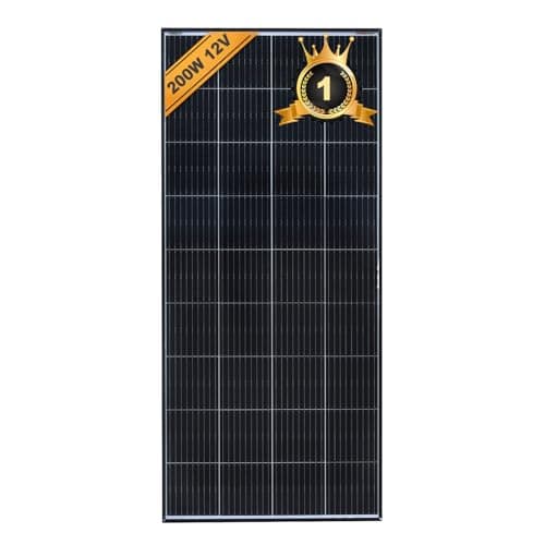 Enjoy Solar PERC Mono 200W 12V panneau solaire panneau solaire photovoltaïque, cellule solaire monocristalline technologie PERC, idéal pour camping-car, abri de jardin, bateau, Haute efficacité