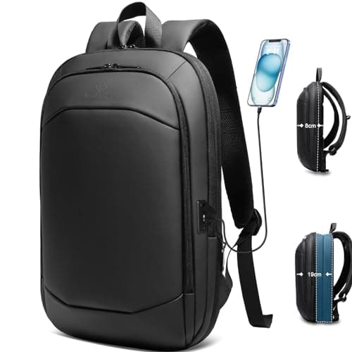 HEROIC KNIGHT Sac à Dos Ordinateur Portable 17 Pouces Léger et Extensible Antivol Imperméable Fonctionnel pour Homme Elegant pour Loisirs Affaire Scolaire avec Port USB 27L (Noir)