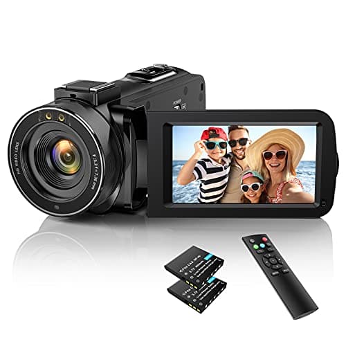 IXNAIQY Caméscope Caméra Vidéo 1080P 30FPS 36MP Camescope pour Youtube, Caméra Numérique avec IR Vision Nocturne, 16X Zoom Numérique, 3.0'' LCD 270 Degrés Ecran Rotatif Vlog Caméra, 2 Piles