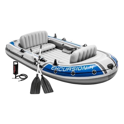 Intex Excursion 4 bateau Unisex-Youth, Gris, 315 x 165 x 43 cm