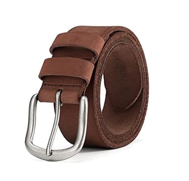 BELTER Ceinture Homme Ceintures en Cuir Véritable pour Jeans Décontracté Travail Vêtements de Cérémonie 110-160cm Grande Taille 38mm Noir & Marron (110cm, Marron)