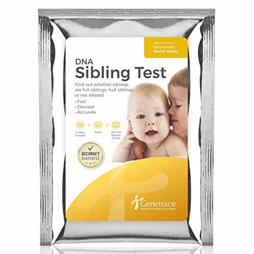 Genetrace Test ADN pour frères et sœurs – Kit de collecte à domicile pour frères et sœurs complets et demi-frères – Frais de laboratoire et expédition inclus – Résultats en 1 à 2 jours