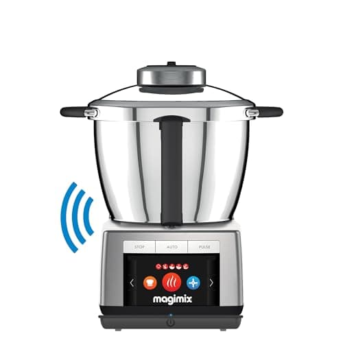 Magimix Cook Expert Connecté - Robot de cuisine Multifonction Connect 3,5L, Moteur Professionnel 1700W,Chrome mat