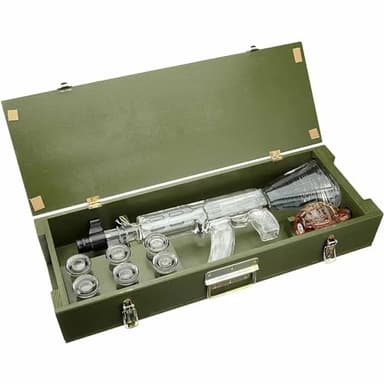 Kalashnikov Coffret Red Army Vodka avec Verres a Shots 1,2 L