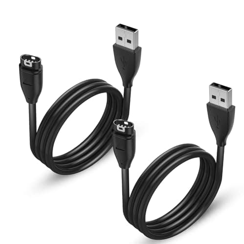 Chargeur pour Garmin Montre Forerunner 55 255 245 265 935 945 955 965, Fenix 6 6S 6X Pro 7 7S 7X 5 5S 5X, Approach S10 S40 S60,Vivoactive 3 4 4S, Vivomove 3 3S, Vivosport, Instinct, Chargeur Garmin