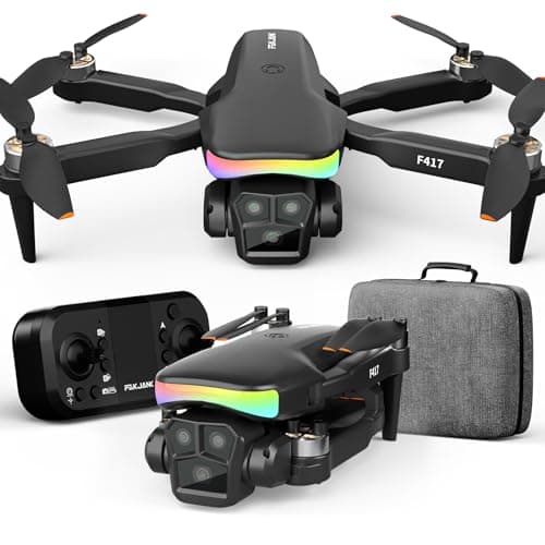 Drone avec Caméra 1080P pour Enfants & Débutants,Lumière RGB Réglage Électrique 90°,WiFi FPV, Mini Drone avec Vidéo en Direct 3D filp,RC Quadricoptère Cadeau pour Enfants et Adultes,sac à main,C0