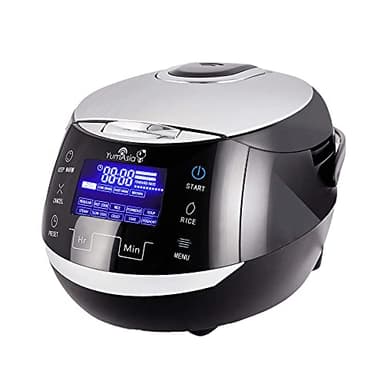 Yum Asia Sakura Cuiseur à riz avec bol en céramique et logique floue avancée, (8 tasses, 1,5 litre), 6 fonctions de cuisson du riz, 6 fonctions multicuiseur, écran LED Motouch, 220-240V