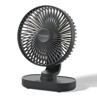 OCOOPA Ventilateur Automatique Oscillant Silencieux 30db,4000mAh Batterie et Ventilateur de Table USB à Fort Débit d'Air, 4 Vitesses Portable Petit Ventilateur pour le Bureau, la Maison et l'Extérieur
