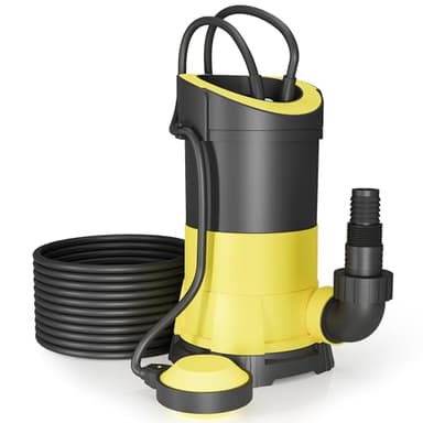 Pompe Eaux usées de 5000l/h 250W Hauteur de refoulement 6m Particules jusqu'à Ø5mm Pompe drainage