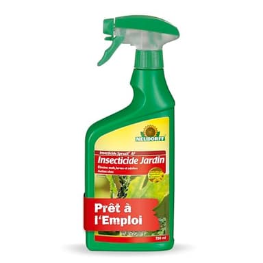 Neudorff Insecticide Jardin Spruzit prêt à l'emploi, Pulvérisateur 750 ml – Pulvérisateur anti-insectes et anti-nuisibles, insecticide à base de pyrèthre contre les adultes, les larves et les œufs