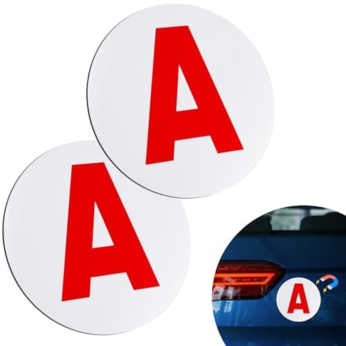 YAOZUP A Magnetique Jeune Conducteur, 2 PCS Disque A Magnétique, Ø 15cm Disque A Voiture, A Apposer sur Le véhicule, Disque Magnétique Jeune Conducteur Auto
