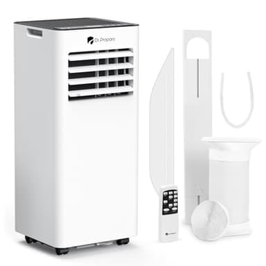 DR.PREPARE Climatiseur Mobile Silencieux 7000 BTU, Climatiseur Portable 4 en 1, Refroidissement, Déshumidificateur, Ventilateur et Modes Sommeil, Télécommande, Refroidit 20 m², Minuteries 1-24H
