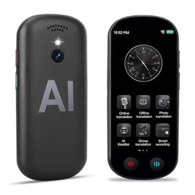 Appareil de Traduction de Langue, Traducteur de Langue étrangère Intelligent AI 138 Langues, Prend en Charge Traduction Hors Ligne, Traduction Bidirectionnelle Instantanée, pour Voyages D'affaires