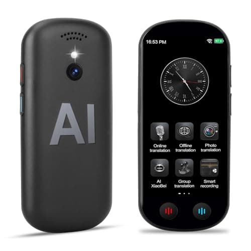 Appareil de Traduction de Langue, Traducteur de Langue étrangère Intelligent AI 138 Langues, Prend en Charge Traduction Hors Ligne, Traduction Bidirectionnelle Instantanée, pour Voyages D'affaires