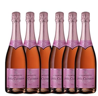 Lot de 6 Demi-bouteilles de Champagne Rosé 37,5 CL - Joël CLOSSON® - DIRECT PRODUCTEUR