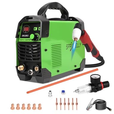 SPRIGHOLLY IGBT Inverter Decoupeur Plasma 220V 50A, HF Coupe Plasma, Max Épaisseur de Coupe 16 mm, Découpeur Plasma CUT50 pour Débutants et Bricolage
