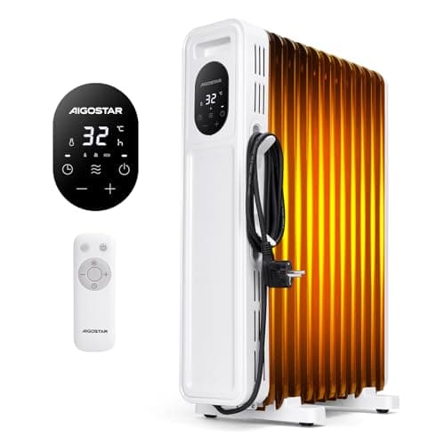 Radiateur à bain d'huile 11 éléments. 2300W Radiateurs électriques, Télécommande, 3 Modes et Thermostat Réglable, Minuterie 24h, Protection de sécurité, Silencieux