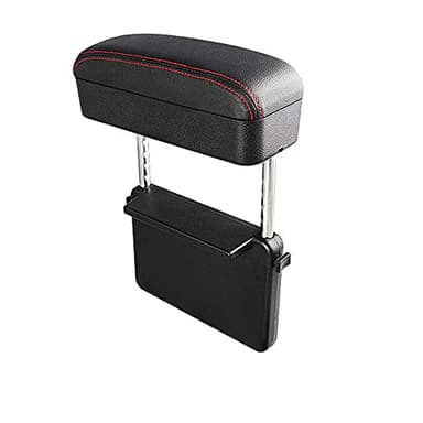 Qirc Accoudoir de Voiture pour Console Centrale - Hauteur réglable - Universel, Noir