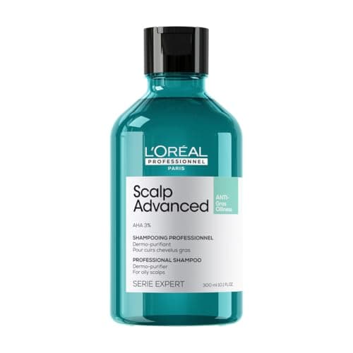 L'Oréal Professionnel, Shampoing Anti-Gras enrichi en AHA,-78% de Sébum et +24% de Volume, Soin Dermo-Purifiant pour Cuirs Chevelus & Cheveux Gras, Sans Silicone, 300ml