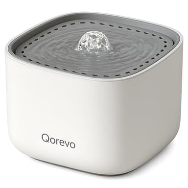 Qorevo Fontaine a Eau Chat 2,5L | Fontaine à Eau pour Chat Super Silencieuse | Distributeur Eau avec Filtration Avancée et Un Design Élégant pour Vos Animaux de Compagnie