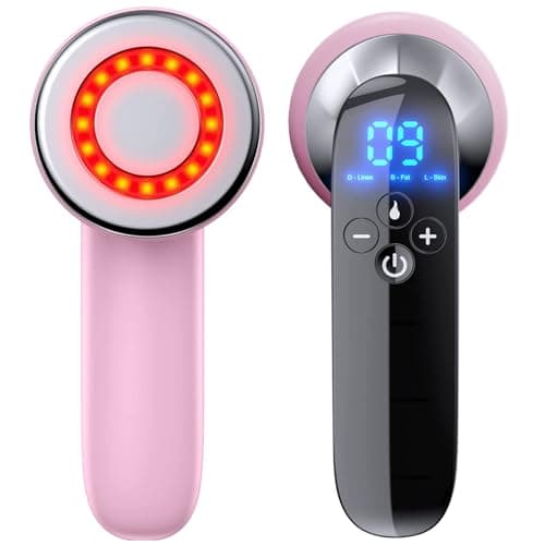 Massage Anti Cellulite, Massage Appareil Anti Cellulite Electrique, Masseur Electrique pour les Jambes, Masseur pour Sculpter le Corps à la Maison pour Abdomen, Dos, Taille, Bras, Fesses (Rose)