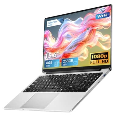 Ordinateur Portable 15.6 Pouces, Win11 PC Portable Celeron N4000 Processor, 8Go LPDDR4 RAM 256Go SSD, Laptop avec 1980*1080 IPS FHD Écran, Mini HDMI+USB3.0+BT4.2+WiFi5, Carte TF Développer to 1TB