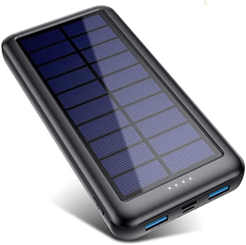 Feob Batterie Externe Solaire 26800mAh, [2024 Upgrade Control IC] Chargeur Solaire 3 Entrées & 2 Sorties Power Bank Charge Rapide avec USB C Entrée pour iPhone 15/14/13 Pro Max Samsung etc