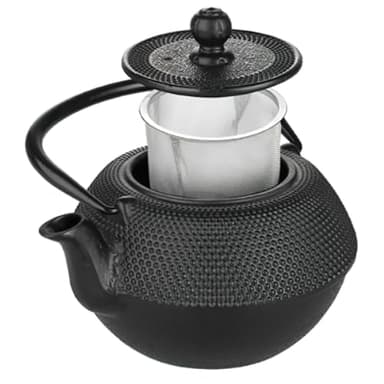 Ibili - Théière en Fonte Noire, 0,72 Litre, Intérieur Émaillé, Compatible avec les Plaques à Induction, Noir