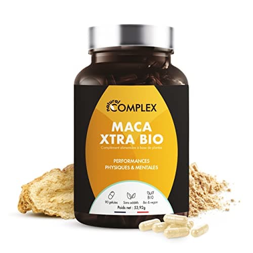 MACA BIO 2000mg | Stimulant Libido Booster Testosterone Régulateur hormonale Energie Physique Mentale Anti-stress | Plantes Natuelles – Maca et Cacao | 90 Gélules Vegan | Made in France