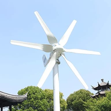 Turbine Éolienne Verticale 1000W/1500W Générateur Éolienne 6 Lames Kit Eolienne Complet éolienne à Lévitation Spirale avec Générateur à Aimant Permanent 3 Phases et Contrôleur,12V-1500W