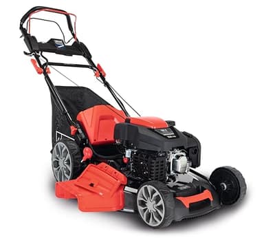 Scheppach Tondeuse à Gazon Hybride MS225-56E – Tondeuse à Essence – Moteur à Essence 4 Temps de 6 CV / 4,4 KW – 224 cm³ – Largeur de Coupe 56 cm – Démarrage électrique – 2 Batteries + Chargeur Inclus