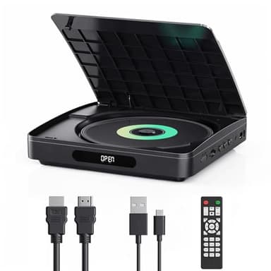 Lecteur DVD TV, YOTON Lecteur DVD HDMI 1080P, Aucune Restriction de région, Fonction de dernière mémoire, Lecteur CD avec Port USB, télécommande, NTSC/PAL