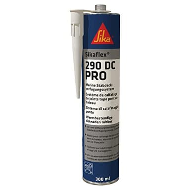 SIKA - Mastic-colle pour Calfatage Joint Type Pont de Bateau exposés à l'environnement marin - Sikaflex-290DC Noir (Réservés aux Professionnels) - Résistant à l'eau de mer - Durable - 300ml