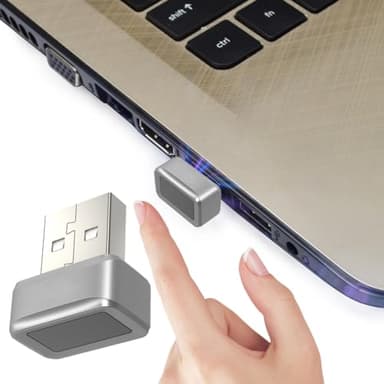 Fiorky Lecteur d'empreintes digitales USB pour Windows 11/10 Hello,Mini clé de sécurité biométrique Dongle Windows Hello Anti-Spoofing Clé de sécurité à Correspondance Rapide 360° Touch pour