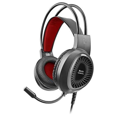 MARSGAMING MH120, Casques Gamer SuperBass+Flexible Micro, Ultra léger, Airtech Noir