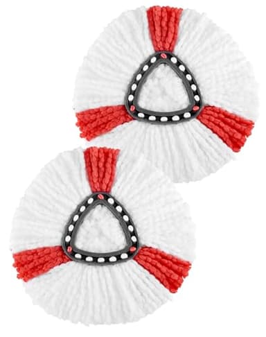 LAOYE 2 Pcs Serpillère pour Têtes de Balai Compatible avec Vileda Turbo EasyWring and Clean - Recharge Serpillière Seule en Microfibre à Franges pour Vileda Facile&Clean Turbo