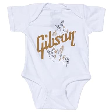 Gibson Hummingbird Onesie (Blanc), Blanc., 12- 18 Mois