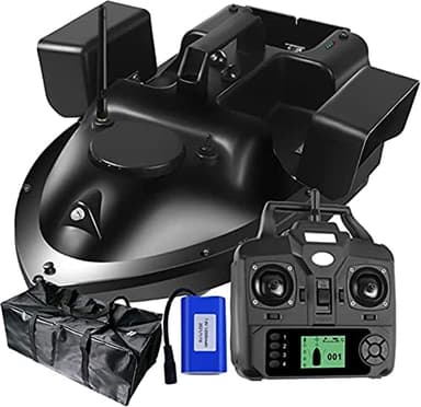 CTLNEON Bateau d'appât de pêche GPS Bateau d'appât RC sans Fil Double Moteur 2 kg Retour d'alimentation Automatique Télécommande 500 m de Distance Bateau de nid de pêche (12000MAH)