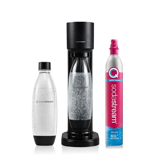 SodaStream Gasatore Gaia d'eau pour transformer l'eau en eau pétillante, comprend 1 bouteille de 1 litre et 1 cylindre de dioxyde de carbone Co2 alimentaire de 425 g avec raccord rapide