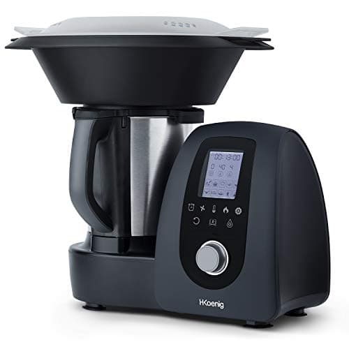 Robot Culinaire chauffant Multifonction 2L H.Koenig HK8 Intelligent Professionnel 1000W, 30+ Fonctions de cuisson, Turbo 10 Vitesses, Température de 37 à 120°C, Jusqu'à 4 préparations en même temps