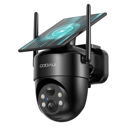 COOAU 2K Camera Surveillance WiFi Exterieure sans Fil | Caméra Solaire 3MP 360° PTZ, Wi-FI 6, Détection PIR Intelligente, Alarme Anti-Intrusion, Installation Facile, Recharge Basse Luminosité, IP66
