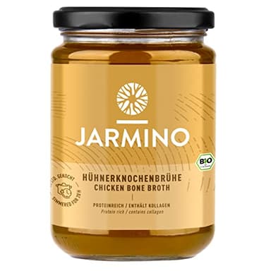 Bone broth: 4x 350ml bouillon de poule bio | cuit pour 20 heures | soupe base ou alternative liquide à collagène poudre ou collagen hydrolysat peptides | complement Alimentaire bio avec collagene