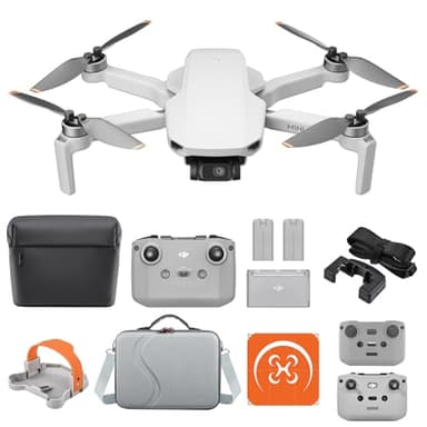 DJI Mini 4K Fly More Combo Bundle, drone avec caméra 4K UHD, moins de 249 g, stabilisation Gimbal 3 axes, transmission vidéo 10 km, retour automatique, 3 batteries pour 93 min de vol, C0,