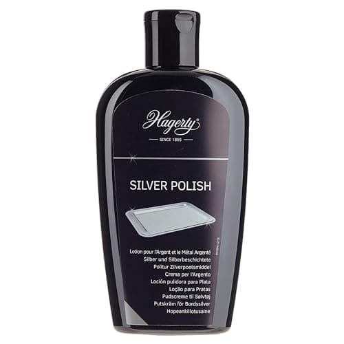 Hagerty Silver Polish Nettoyant efficace pour l'argent et le métal argenté I 250 ml I Produit à effet instantané pour les vases, cadres, accessoires, objets de décoration