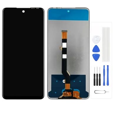 Générique Écran LCD pour Tecno Camon 18T CH6H Écran LCD Ensemble de numériseur Tactile Remplacement d'écran (Noir)