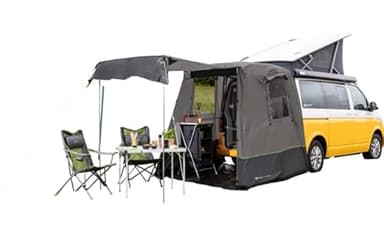 BERGER Tonale Tente arrière Bus | Auvent de camping-car pour un espace de vie supplémentaire | Auvent de camping avec hauteur debout SUV Van | Construction sans cadre Protection UV 50+